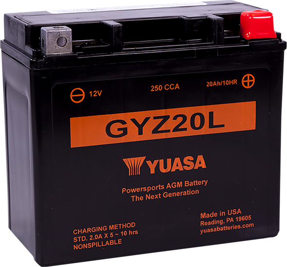 Yuasa Gyz Factory-Activated Agm Maintenance-Free Battery Yuam720Gz