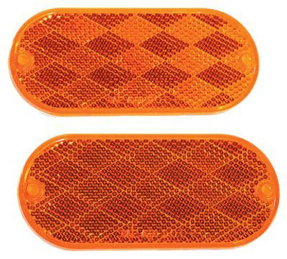 Optronics Reflector Oblong Amber/Pair Re-12Ak