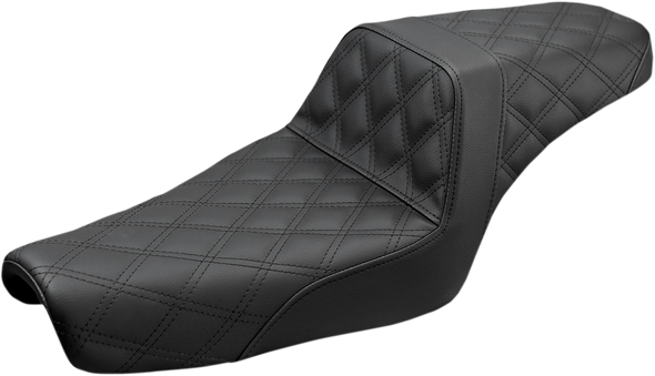 SADDLEMEN Step-Up Seat - Full Lattice Stitch - Black - XL 807-11-175
