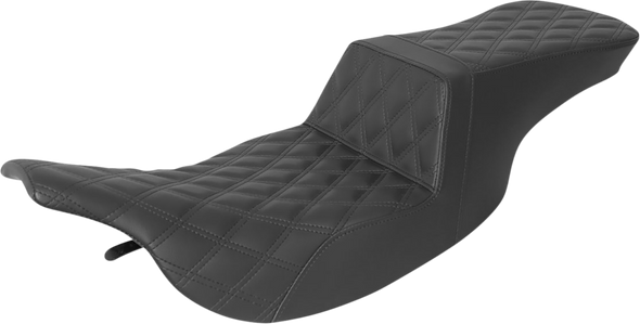 SADDLEMEN Tour Step-Up Seat - Full Lattice Stitch - Black - FL '97-'07 897-07-195