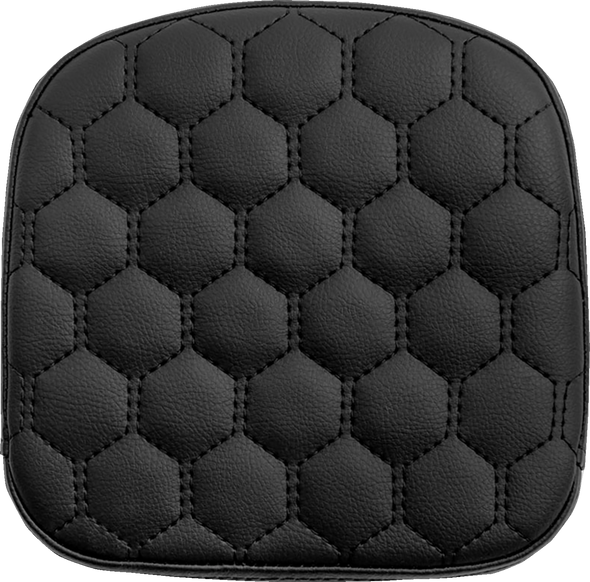 SADDLEMEN Sissy Bar Pad - Honeycomb - Black Stitching 040749