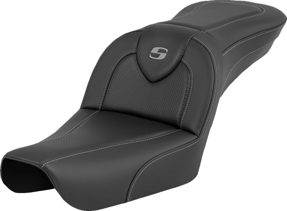 SADDLEMEN RoadSofa* - Carbon Fiber - without Driver Backrest - FXDWG '04-'05 804-05-185