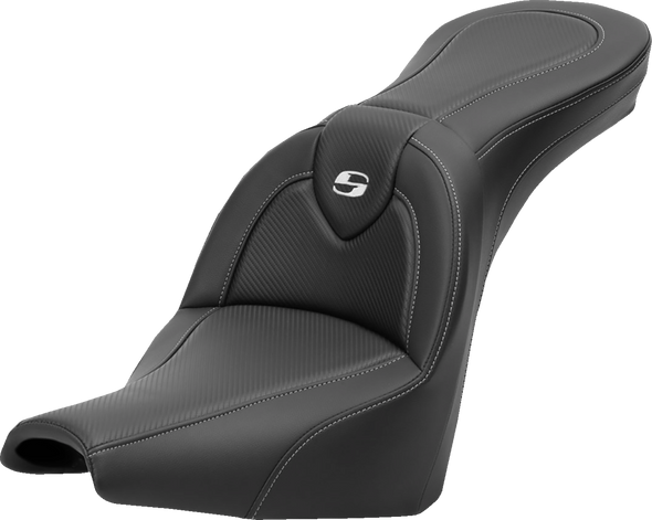 SADDLEMEN Roadsofa* Carbon Fiber Seat - Carbon Fiber - without Backrest - FXBB/FXST '18-'24 818-30-185