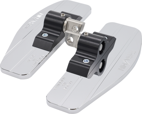 THRASHIN SUPPLY CO. Mini Floorboards Chrome TSC-2025-3 for Male-Mount Footpeg Supports