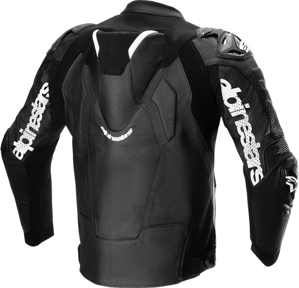 Alpinestars Atem v5 Leather Motorcycle Jacket - Black/White, US 44 / EU 54, Part 3106524-12-54