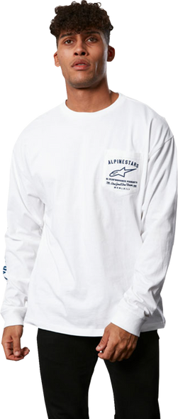 Alpinestars Rep Long-Sleeve T-Shirt - White, Medium (Part No. 12337140020M)