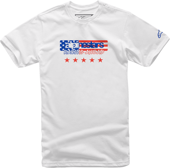 Alpinestars USA Again T-Shirt - White, Size XL - Part Number 12137261020XL