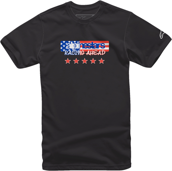 Alpinestars USA Again T-Shirt - Black, Size Medium - Part Number 12137261010M