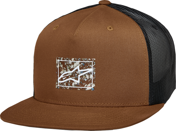 Alpinestars Mackinic Trucker Hat - Brown/Black, One Size, Part Number 1215-81350-8010-OS