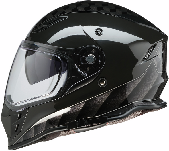 Z1R Nemesis Thunderbird Gray XS Motorcycle Helmet - Lightweight Polycarbonate Shell with Sun Visor and Anti-Fog Shield