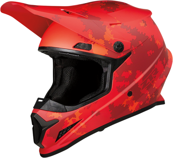 Z1R Rise Helmet - Digi Camo Red Large - Injection Molded Polycarbonate Shell with Open Flow Mouth Guard