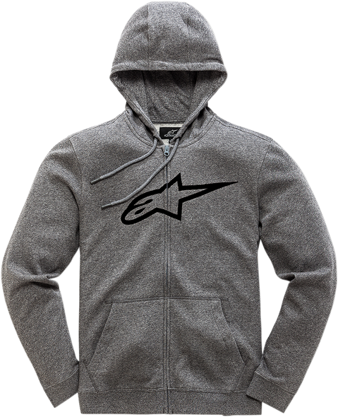 Alpinestars Ageless II Zip Hoodie Heather Gray/Black Medium - 1038530521126M