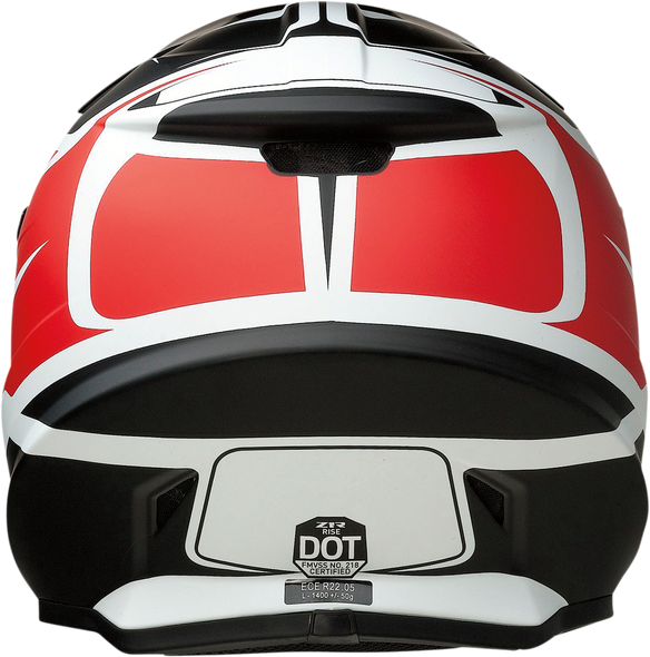 Z1R Rise Flame Red Helmet Large - Injection Molded Polycarbonate Shell with Enhanced Ventilation