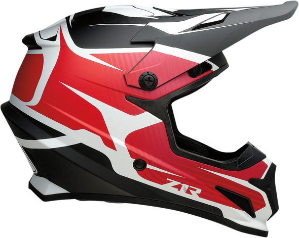 Z1R Rise Flame Red Helmet Large - Injection Molded Polycarbonate Shell with Enhanced Ventilation