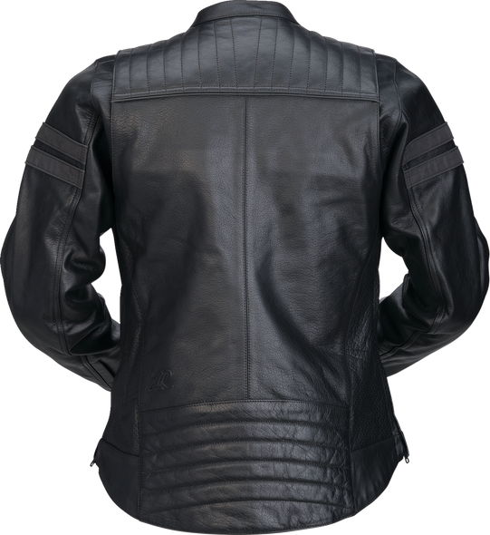 Z1R Women's Remedy Leather Motorcycle Jacket - Black, XS (Part #2813-1041)