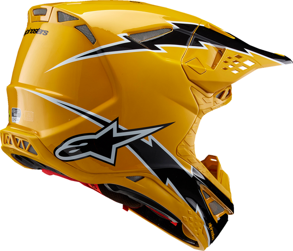 Alpinestars Supertech M10 Helmet - Ampress MIPS? - Gloss Black and Yellow, XL