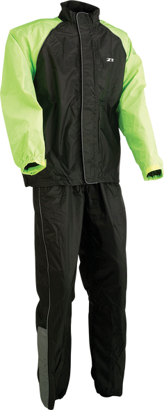 Z1R 2-Piece Rainsuit Black/Hi-Vis 3XL Waterproof Gear - Part Number 2851-0541