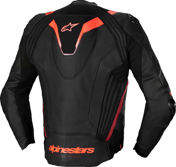 Alpinestars Missile v3 Ignition Leather Motorcycle Jacket * Black/Red Fluo/Dark Red, US 48 / EU 58, Part 3100325-1365-58