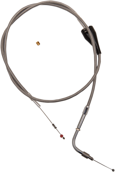 BARNETT Stainless Steel Idle Cable - Cruise - 3 Inch Extension for Harley-Davidson FLH Models 2002-2007 Part 102-30-41001-03