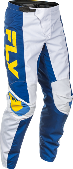 F 16 Pants White/Dark Blue/Yellow Sz 38