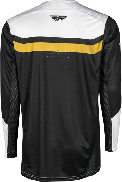 Youth Rayce Bicycle Jersey White/Black/Gold Yl