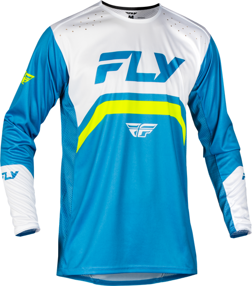 Youth Rayce Bicycle Jersey Blue/White/Lime Green Yxl