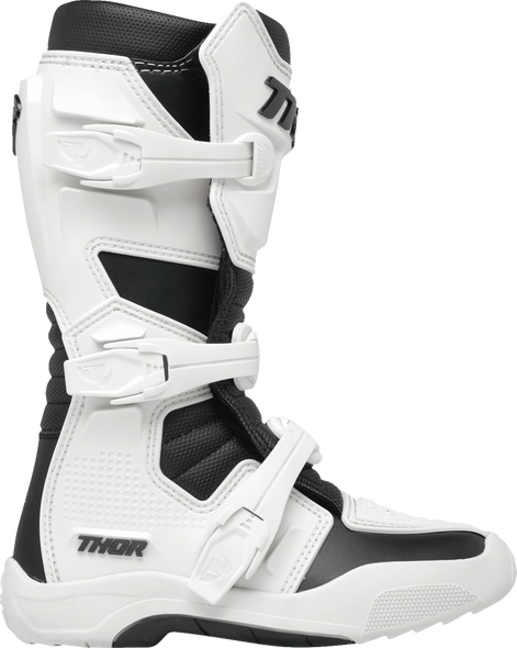 THOR Youth Blitz XR Boots Size 1 - White/Black - Part 3411-0745