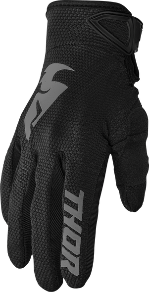 THOR Women's Sector Gloves - Black/Gray, Part Number 3331-0240