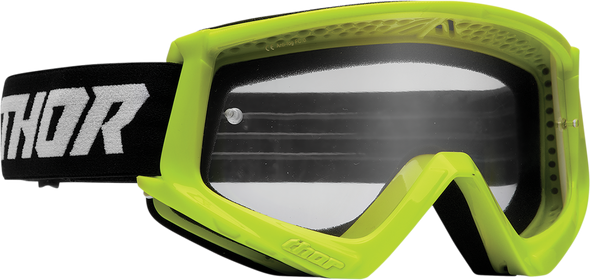 THOR Combat Goggle Racer Flo Acid/Black with Clear Lens - Part 2601-2706