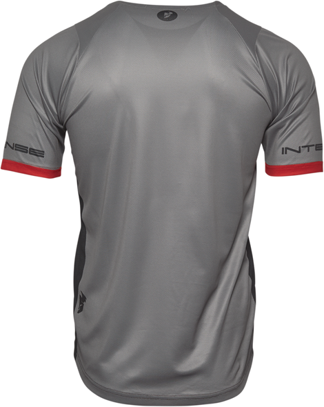 THOR Intense Team Short-Sleeve MTB Jersey - Black/Heather Gray, XL - Part 5120-0060