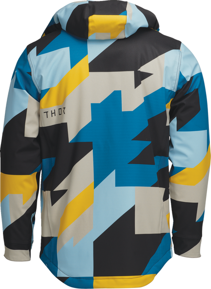 THOR Brave Tour Jacket - Blue/Yellow, 2XL - Waterproof and Insulated Motorcycle Outerwear