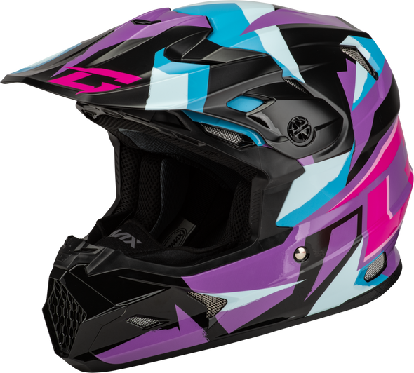 Mx 96s Splinter Helmet Black/Purple/Blue Lg