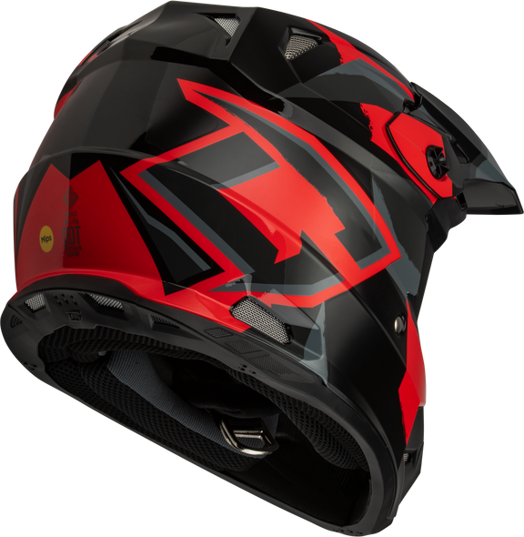 Mx 96 Splinter Helmet Black/Red Xs