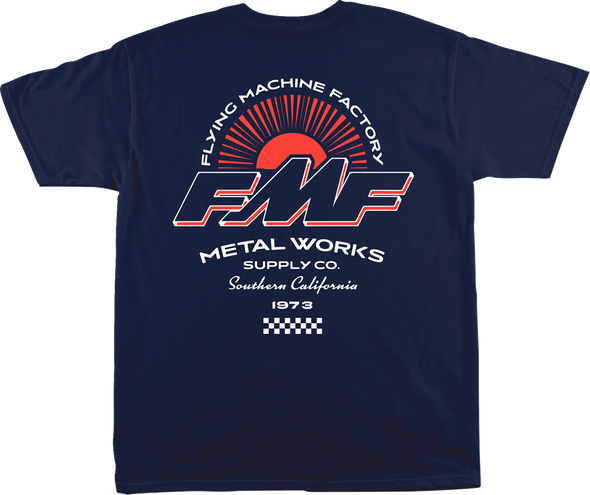 FMF Brighter Days T-Shirt Navy XL - Soft Spun Cotton with Large Back Graphic