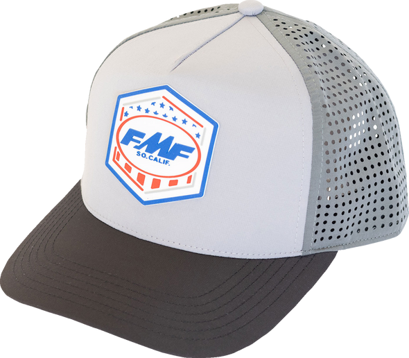 FMF United Hat - Gray SU24196905GRY by FMF with Woven Label and Mesh Panels