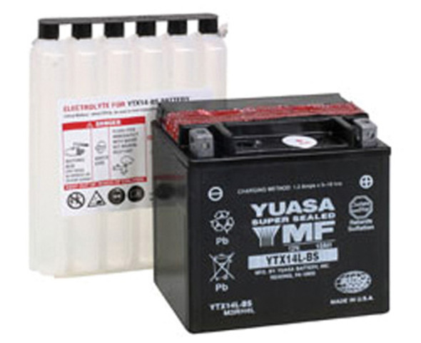 Yuasa Ytx14L-Bs Maintenance Free 12 Volt Battery Yuam3Rh4L