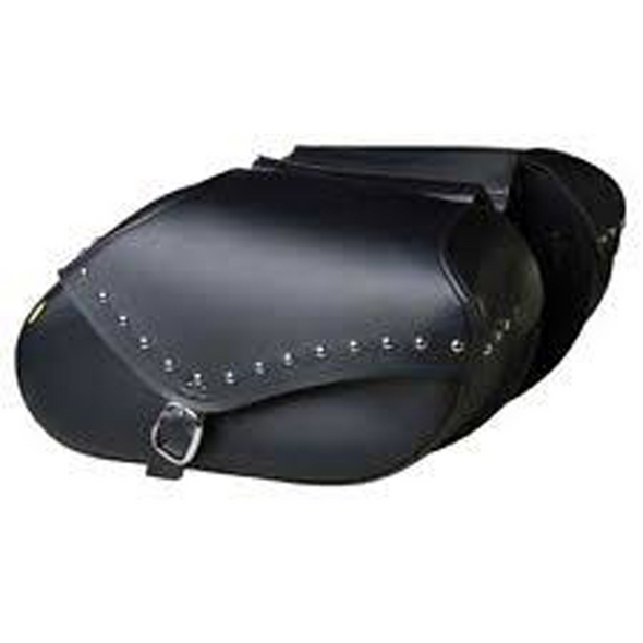 Dowco Revolution Series Hardmount Studded(Black Chrome) Leather Sb1806