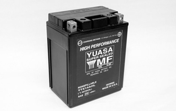 Yuasa Ytx14Ahl-Bs H-Performance Mf Battery Yuam62H4L