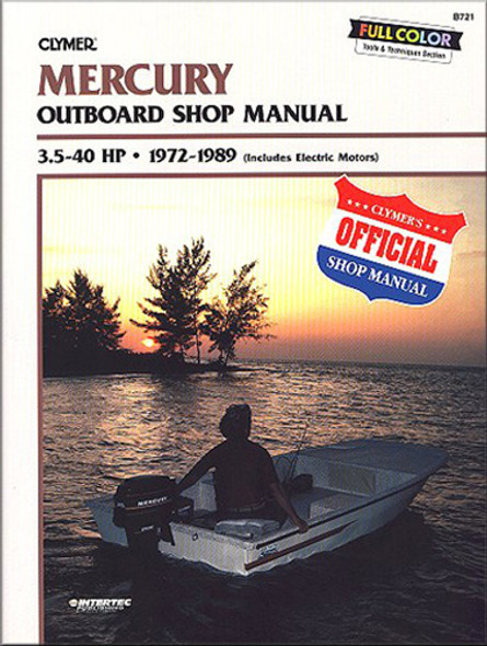 Clymer Manual Mercury 3.5-40 Hp Ob 72-1989 Cb721