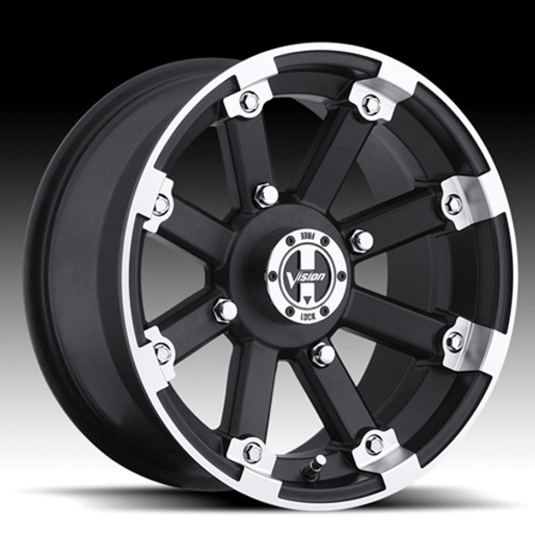 Vision Wheels Vision Aluminum Wheel 393 Lockout Machined 12X8 393-128136Mbml2