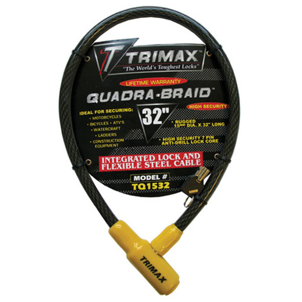 Trimax Integrated Cable Lock - 32" X 15Mm Tq1532