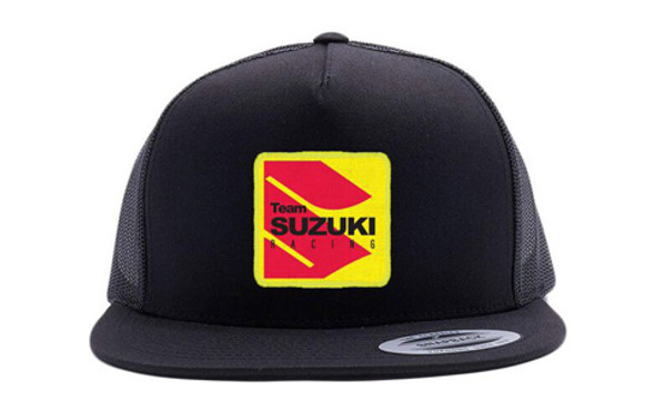 Factory Effex Suzuki Racing Snapback Hat / Black-Grey Mesh Os 22-86402