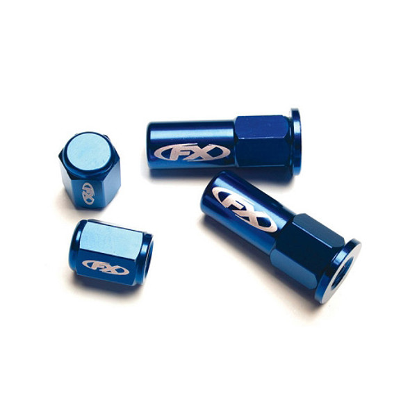 Factory Effex Fx Valve Cap/Rim Lock Kit Universal Blue 12-36720