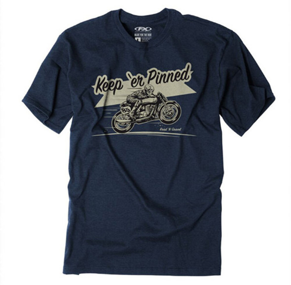 Factory Effex Rng Keep 'Er Pinned T-Shirt/ Heather Navy Xl 22-87836