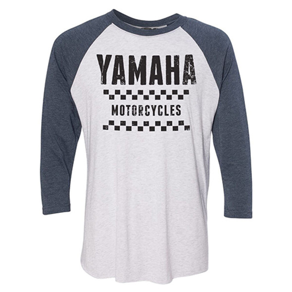 Factory Effex Yamaha Vet Baseball T-Shirt / White-Navy L 23-87224