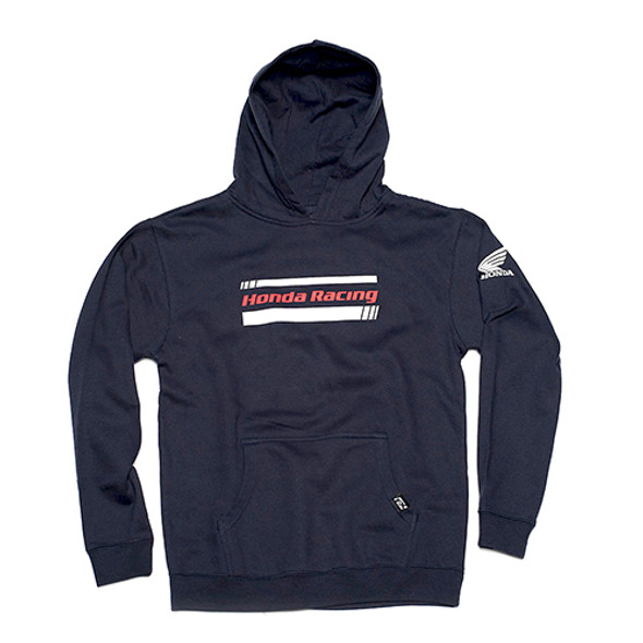 Factory Effex Honda Stripes Youth Pullover Hoodie / Navy Blue (S) 22-88340