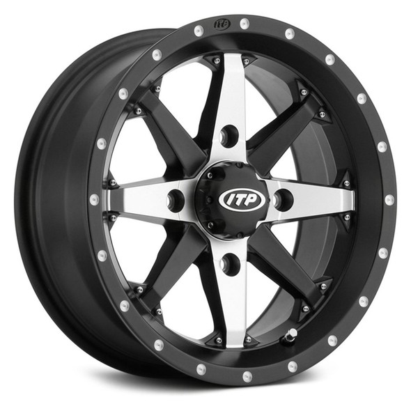 ITP Tires Cyclone Wheel Black & Machined 14X7 1422305727B