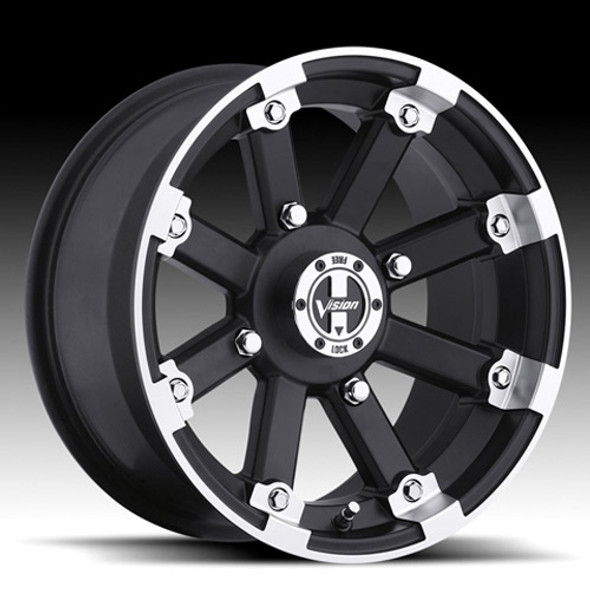 Vision Wheels Vision Aluminum Wheel 393 Lockout Machined 12X7 393-127156Mbml4