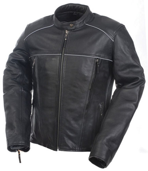 Mossi Mossi Womens Premium Leather Jacket Size 10 Black 20-219-10