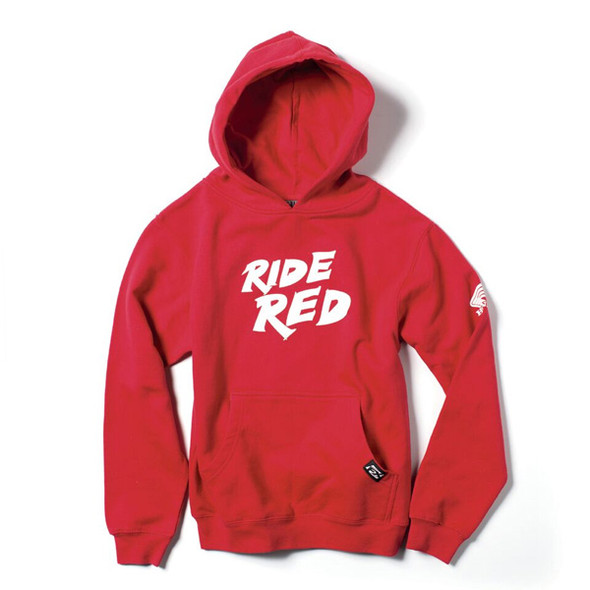 Factory Effex Honda Ride Red Youth Pullover Hoodie / Red (S) 19-83320Rc